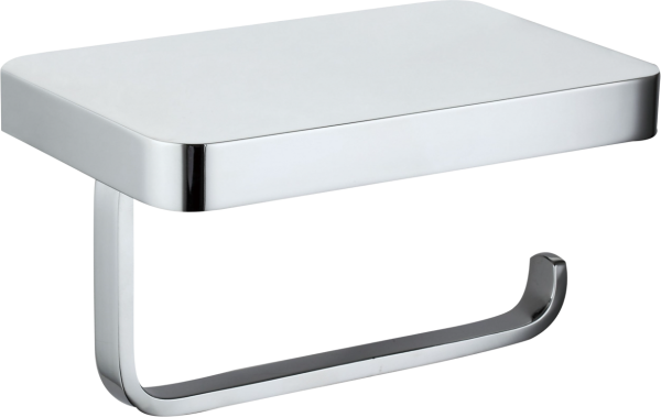 Держатель туалетной бумаги Wonzon & Woghand WW-9736 хром, с полкой