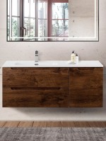 Тумба с раковиной BelBagno Etna L, 120 2 ящика, дверца, rovere moro