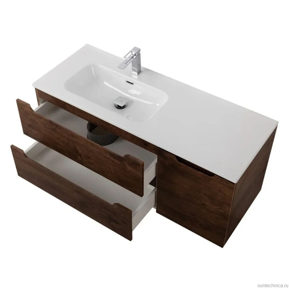 Тумба с раковиной BelBagno Etna L, 120 2 ящика, дверца, rovere moro