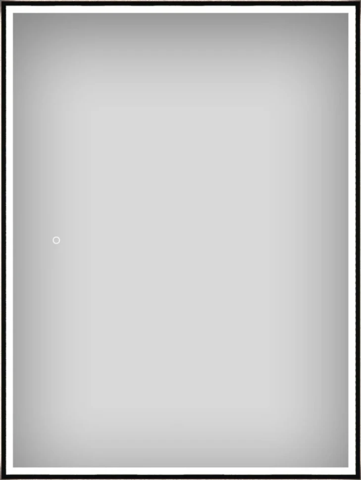 Зеркало Wellsee 7 Rays’ Spectrum 80х100 с фронтальной подсветкой, черное матовое