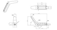 Крючок Wonzon & Woghand WW-V4301-BR брашированный никель
