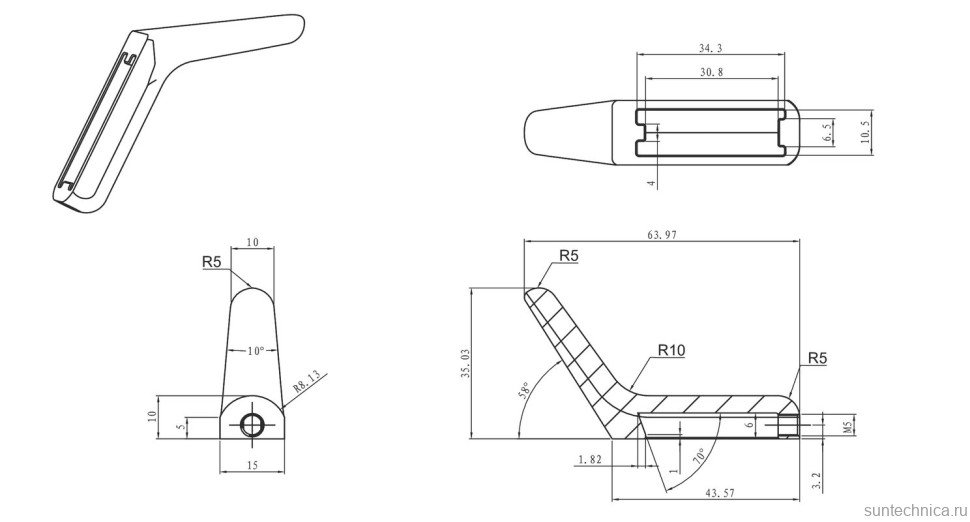 Крючок Wonzon & Woghand WW-V4301-BR брашированный никель