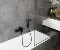 Настенный держатель Hansgrohe Porter S 28331670 матовый черный Настенный держатель Hansgrohe Porter S 28331670 матовый черный
