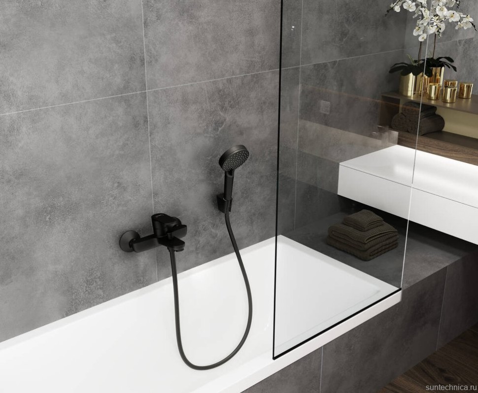 Настенный держатель Hansgrohe Porter S 28331670 матовый черный