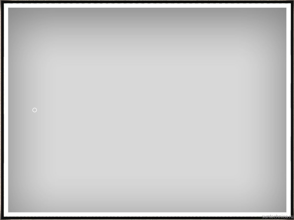 Зеркало Wellsee 7 Rays’ Spectrum 65х50 с фронтальной подсветкой, черное матовое