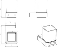 Набор Стакан Boheme Q 10944-MG + Мыльница 10943-G Набор Стакан Boheme Q 10944-MG + Мыльница 10943-G