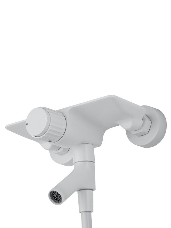 Смеситель для ванны с душем Wonzon & Woghand Click WW-FE05L221-MW матовый белый