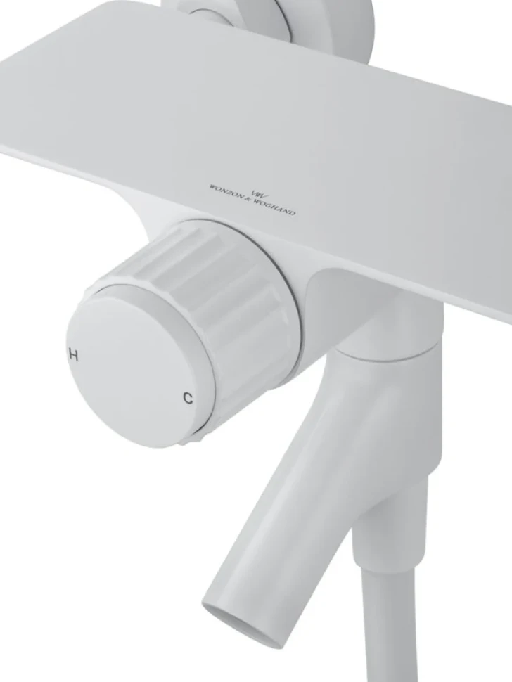 Смеситель для ванны с душем Wonzon & Woghand Click WW-FE05L221-MW матовый белый