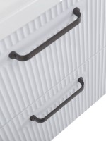 Тумба с раковиной BelBagno Due 50 ручки матовый темный никель, bianco lucido