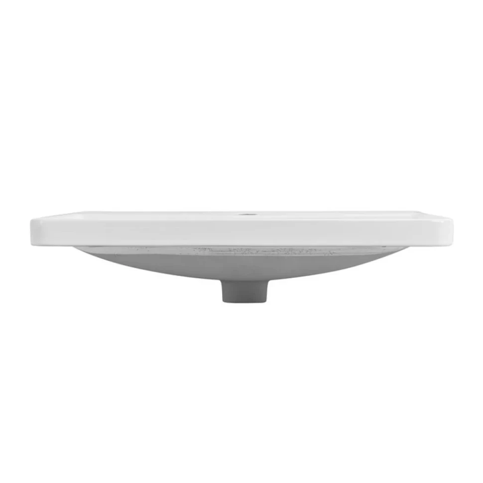 Тумба с раковиной BelBagno Due 60 ручки хром полированный, белый металлик