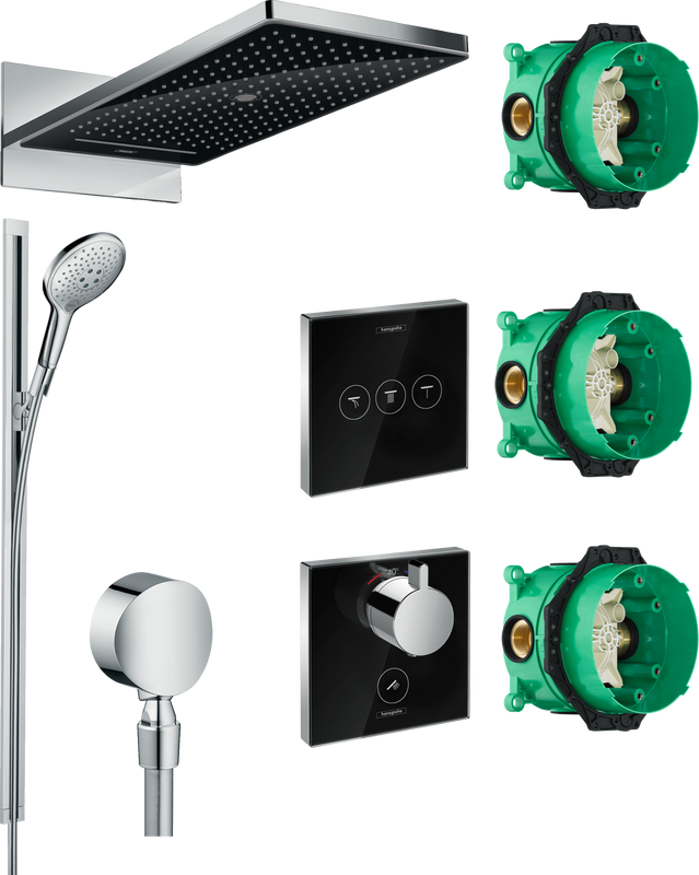 Душевой комплект Hansgrohe Rainmaker Select 580 (3 jet) 24001600 + 26626000 + 27506000 + 15735600 + 15736600