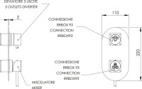 Встраиваемый смеситель для душа и ванны Remer X Style X93KB золото брашированное