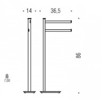 Стойка Colombo Design Units B9103.NM матовый черный