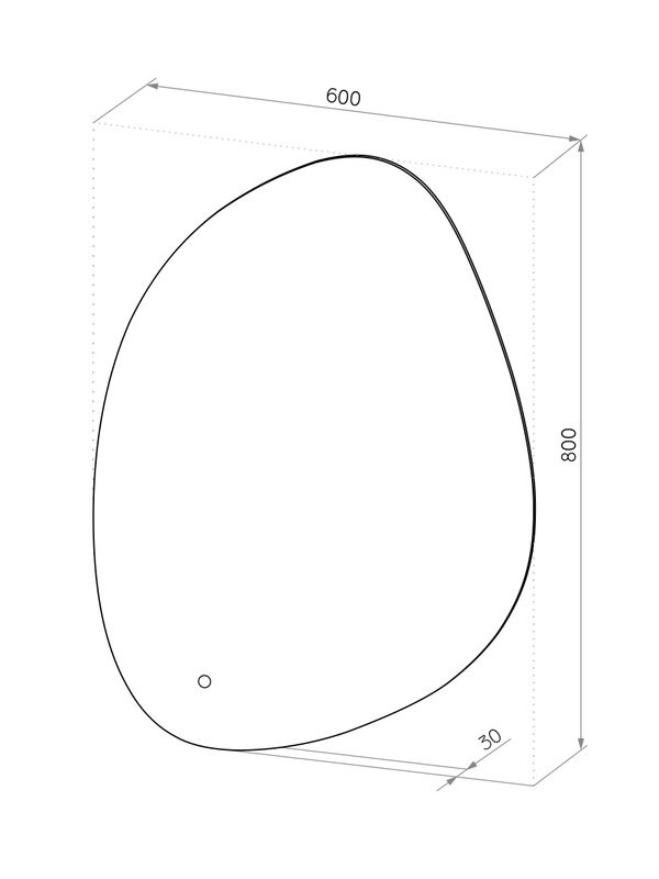 Зеркало CONTINENT Led Moti 60х80 см, сенсорное, с холодной подсветкой