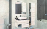 Зеркало Comforty Прага 75 дуб белый
