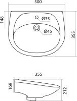 Раковина Santek Бриз 1WH110451 50