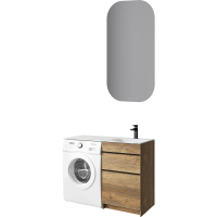 Тумба под раковину без столешницы Aqwella Terra 53 напольная, под стиральную машину, дуб балтийский