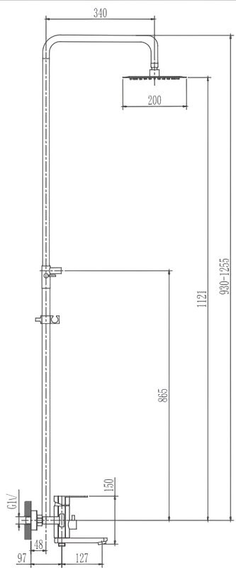 Душевая стойка Haiba HB806 сталь