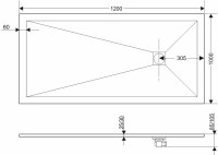Поддон для душа RGW Stone Tray ST-0120W 100х120 с сифоном