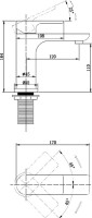 Смеситель для раковины Abber Weiss Insel AF8010B черный