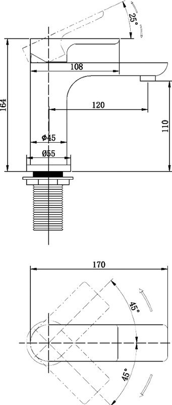 Смеситель для раковины Abber Weiss Insel AF8010B черный