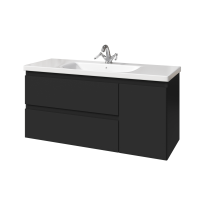 Тумба с раковиной Caprigo Forte 120 R подвесная, черная