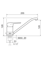 Смеситель для кухни РМС SL55 SL55-004F-25 хром Смеситель для кухни РМС SL55 SL55-004F-25 хром