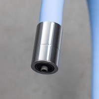 Смеситель для кухни Lemark Comfort LM3075C-SkyBlue с гибким изливом, хром, голубой