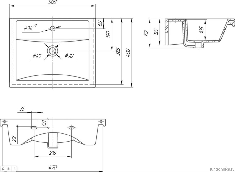 Мебель для ванной комнаты Vigo Geometry 50 белая