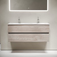 Тумба с раковиной Sancos Urban 120 см двойная, дуб галифакс натуральный