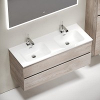 Тумба с раковиной Sancos Urban 120 см двойная, дуб галифакс натуральный