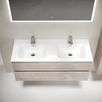 Тумба с раковиной Sancos Urban 120 см двойная, дуб галифакс натуральный