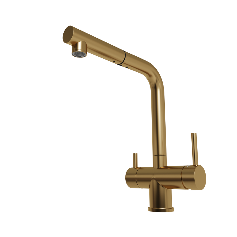 Смеситель для кухни Emar Steel ЕСВ 7017 golden