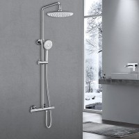 Душевая стойка Vincea Desire VSFS-1D0TCH с термостатом, хром