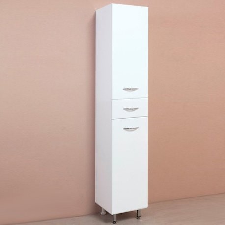 Шкаф пенал для ванной Onika Модерн 26.17 R с бельевой корзиной