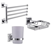 Набор Мыльница Fashun A26 A2602-1 + Стакан A2606 + Полотенцедержатель A2614 Набор Мыльница Fashun A26 A2602-1 + Стакан A2606 + Полотенцедержатель A2614