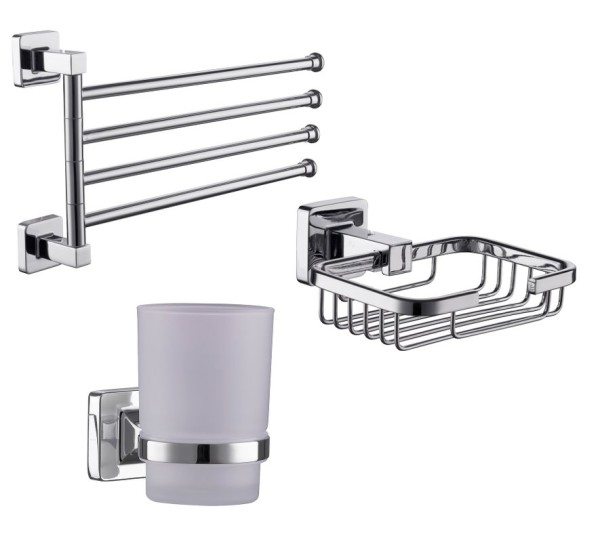 Набор Мыльница Fashun A26 A2602-1 + Стакан A2606 + Полотенцедержатель A2614