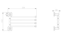 Набор Мыльница Fashun A26 A2602-1 + Стакан A2606 + Полотенцедержатель A2614 Набор Мыльница Fashun A26 A2602-1 + Стакан A2606 + Полотенцедержатель A2614