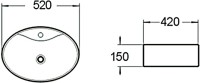 Накладная раковина SantiLine SL-1072
