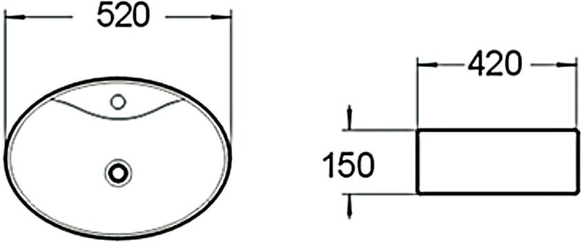 Накладная раковина SantiLine SL-1072