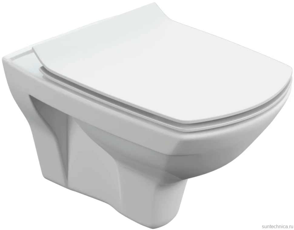Комплект Унитаз подвесной Cersanit Carina XL Clean On DPL EO slim + Крепления Geberit Duofix 111.815.00.1 к стене + Звукоизоляция + Инсталляция UP 320 111.300.00.5 + Кнопка Sigma 01 115.770.21.5 хром