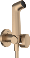 Гигиенический душ Hansgrohe Bidette S 1jet 29232140 со смесителем, шлифованная бронза