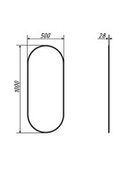 Зеркало Dreja Glow 50x100 золото Зеркало Dreja Glow 50x100 золото