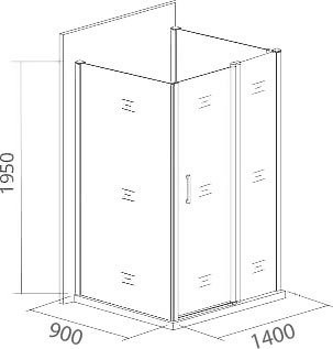 Душевой уголок Good Door Antares WTW+SP+SP 140х90х90х195 см