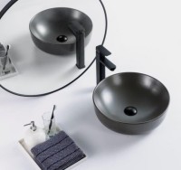 Накладная раковина BelBagno BB1315-H311 серая матовая