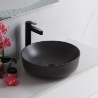 Накладная раковина BelBagno BB1315-H311 серая матовая