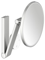 Косметическое зеркало Keuco iLook Move 17612 с подсветкой, настенное, с увеличением, нержавеющая сталь finish, с сенсорной панелью