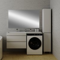 Мебель для ванной комнаты Style Line Даллас 140 L Люкс Plus подвесная, зеркало DIWO Элиста