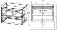 Мебель для ванной комнаты Style Line Даллас 140 L Люкс Plus подвесная, зеркало DIWO Элиста