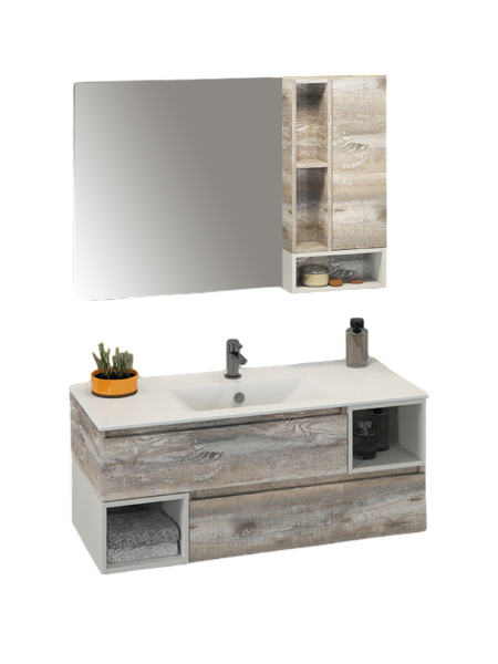 Мебель для ванной комнаты Comforty Турин 120М подвесная, бежевый дуб